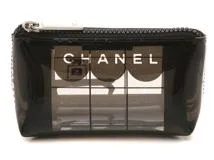 CHANEL ポーチ 限定品☆オシャレなオールブラック☆CHANEL ポーチ (CHANEL
