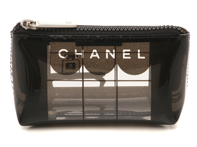 CHANEL ドーヴィル ポーチ グレー×ブラック 11610075.jpg