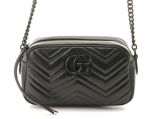 GUCCI グッチ シャトーマーモント　ドローストリングバッグ ブラック GUCCI グッチ シャトーマーモント ドローストリングバッグ