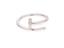 Cartier カルティエ ジュストアンクル リング クラシックモデル B4092759 59号 K18ホワイトゴールド ダイヤモンド計0.13ct 2019年正規品【472】SJ