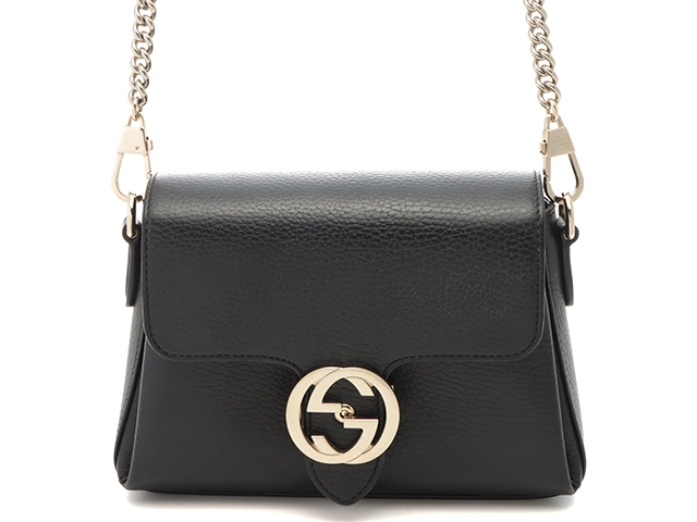GUCCI グッチ チェーン ショルダーバッグ インターロッキングG 本革 GUCCI グッチ ショルダーバッグ インターロッキング Gチェーン