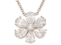 HARRY WINSTON ハリー･ウィンストン ネックレス フォーゲット･ミー･ノット･ペンダント PEDPRFFLRFMN プラチナ950 ダイヤモンド計約1.07カラット【472】SJ