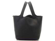 HERMES　エルメス　ピコタンロックMM　トリヨンクレマンス　ブラック/GP　ハンドバッグ【431】