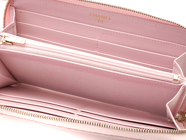 CHANEL シャネル マトラッセロングジップウォレット キャビア