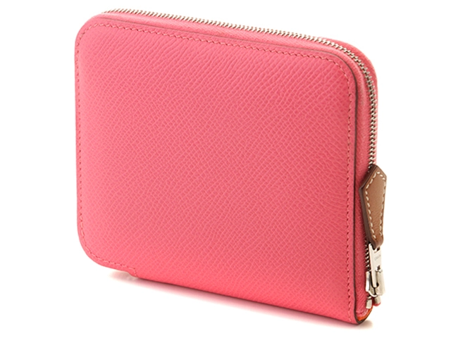 HERMES エルメス 財布 アザップ シルクインコンパクト ローズアザレ ヴォーエプソン D刻印【473】