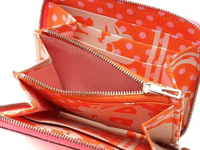 HERMES エルメス 財布 アザップ シルクインコンパクト ローズアザレ ヴォーエプソン D刻印【473】