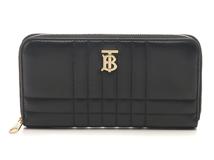 BURBERRY バーバリー ローラ ジップアラウンドウォレット ラウンドファスナーファスナー長財布 8062340-A1189 ブラック/GP レザー 【472】 2143200634571