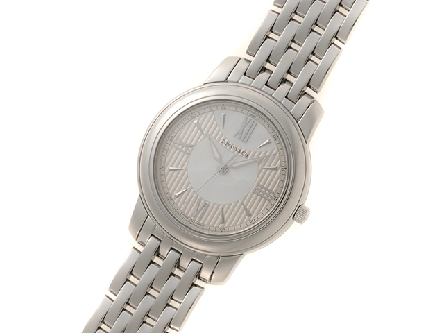 TIFFANY&CO　ティファニー　マーク　Z0046.17.10A91A00A　SS　ホワイトシェル文字盤　男性用クオーツ時計【473】