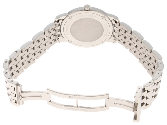 TIFFANY&CO　ティファニー　マーク　Z0046.17.10A91A00A　SS　ホワイトシェル文字盤　男性用クオーツ時計【473】