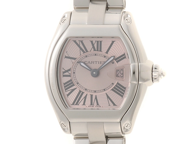 Cartier カルティエロードスターピンク レディース 時計 楽天市場】カルティエ ロードスター（文字盤カラーピンク