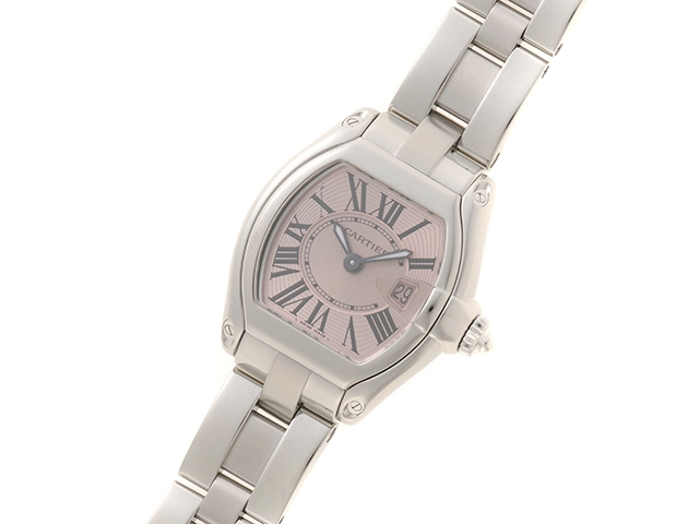 CARTIER カルティエ ミニロードスター ピンク ステンレス W62017V3 レディース クォーツ 2143200635479 【432】