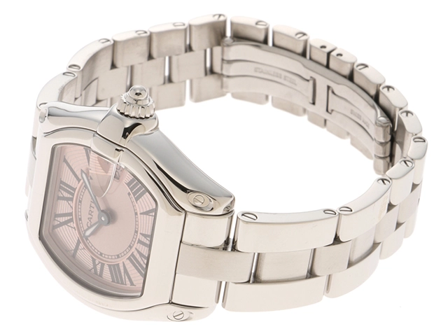 CARTIER カルティエ ミニロードスター ピンク ステンレス W62017V3 レディース クォーツ 2143200635479 【432】