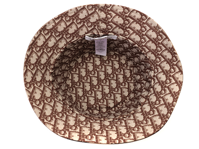 Dior Bucket Hat, Check/Oblique, Polyester/Cotton, 04CHE923I142  
