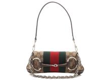 GUCCI グッチ ホースビット2wayバッグ ベージュ/グリーン/レッド キャンバス/レザー 764339【472】YY