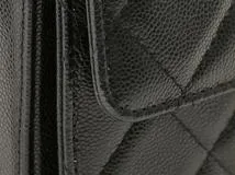 CHANEL シャネル 2WAY マトラッセ スモール トップハンドル フラップバッグ ブラック キャビアスキン【473】