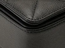 CHANEL シャネル 2WAY マトラッセ スモール トップハンドル フラップバッグ ブラック キャビアスキン【473】