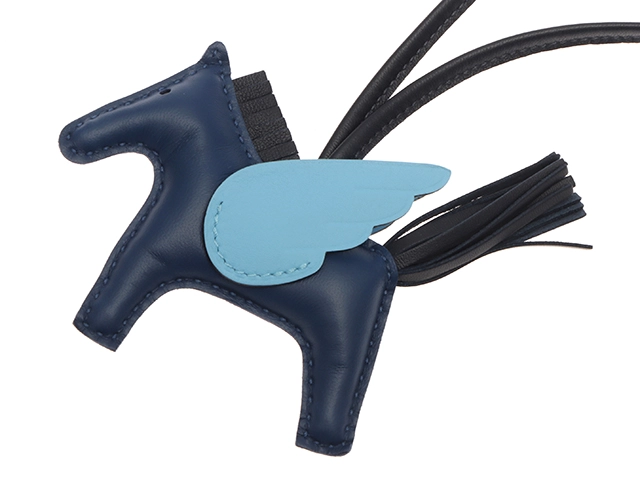 HERMES　エルメス　ロデオペガサスチャーム　ＰＭ　ブルータイ／ブルーニュイ／セレスト　W刻印(2024年)　【471】