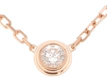 Cartier　カルティエ　ダムール　ネックレス　K18ピンクゴールド　1Pダイヤモンド　2.5g　2143200637466　【471】L