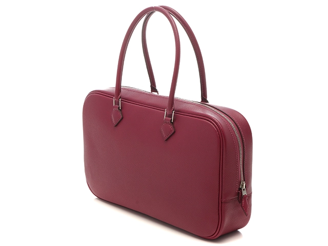 HERMES エルメス　ハンドバック　プリュムエラン トスカ エプソン シルバー金具【472】AH