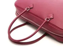 HERMES エルメス　ハンドバック　プリュムエラン トスカ エプソン シルバー金具【472】AH