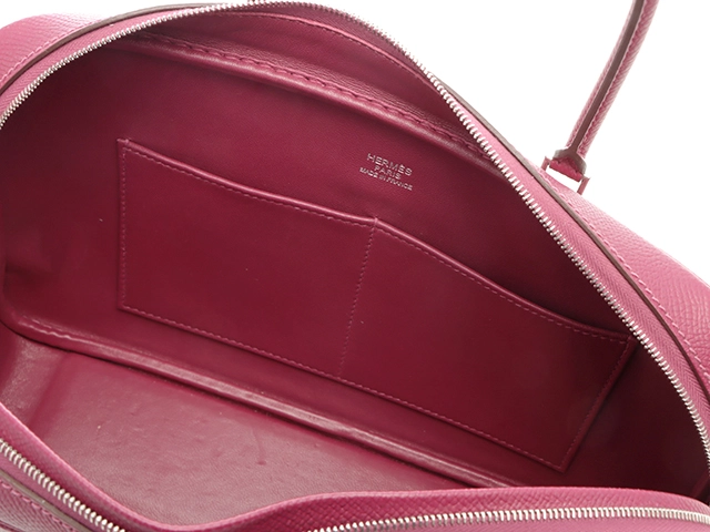 HERMES エルメス　ハンドバック　プリュムエラン トスカ エプソン シルバー金具【472】AH