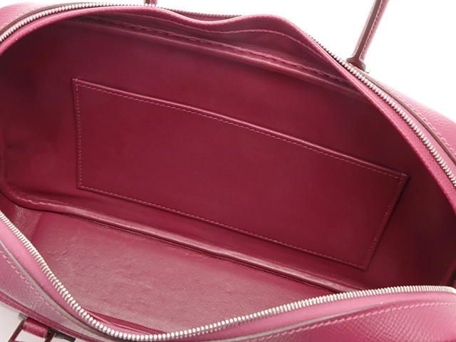 HERMES エルメス　ハンドバック　プリュムエラン トスカ エプソン シルバー金具【472】AH