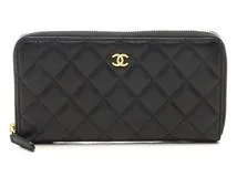 【超極美品】CHANEL ジップアラウンドウォレット　キャビアスキン　マトラッセ 楽天市場】≪Brand new≫ CHANEL Zip Long Walette Black Gold ≪新品