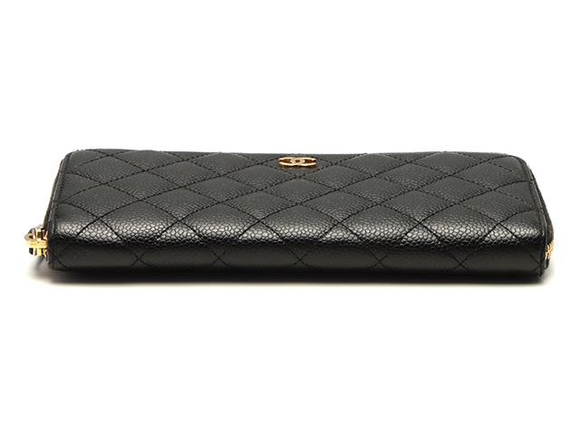 CHANEL シャネル マトラッセ ロングジップウォレット ブラック