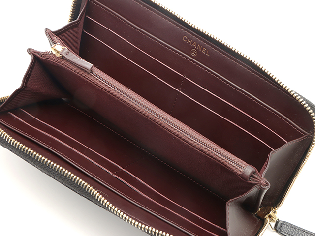 CHANEL シャネル マトラッセ ロングジップウォレット ブラック