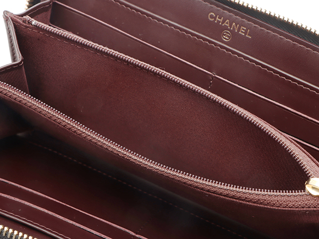 CHANEL シャネル マトラッセ ロングジップウォレット ブラック