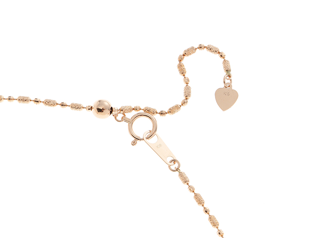 JEWELRY ノンブランドジュエリー クロスモチーフネックレス K18 ピンク