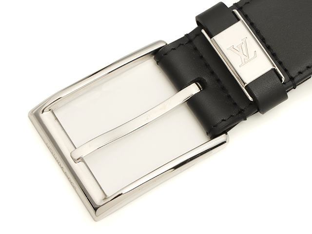 【銀座松屋直営店購入】Louis Vuitton ブラックレザーストラップベルト 銀座松屋直営店購入】Louis Vuitton ブラックレザーストラップベルト