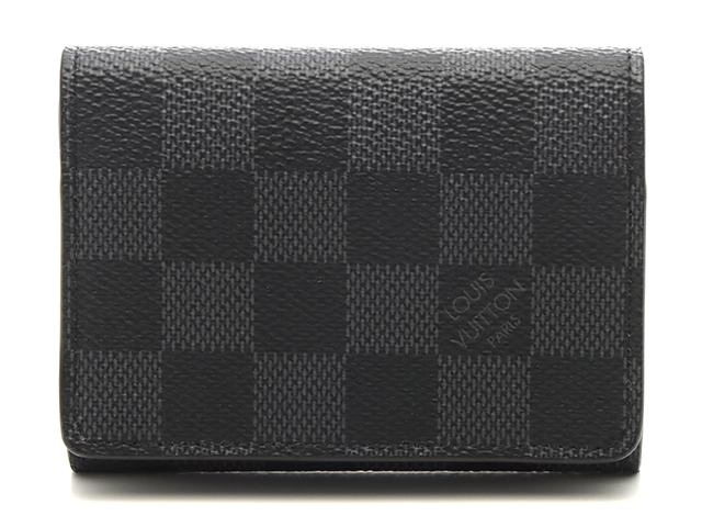 極美品　現行　ルイヴィトン　RFID搭載　アンヴェロップ　カルトドゥヴィジット LV☆アンヴェロップ・カルト ドゥ ヴィジット〈ノワール
