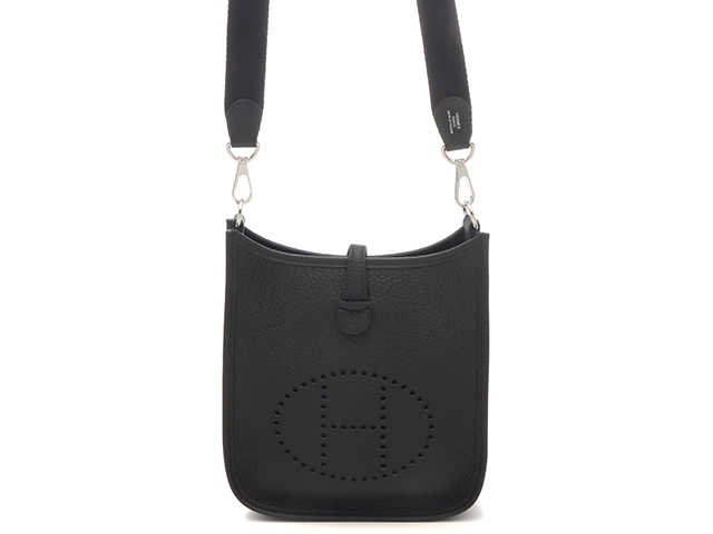 HERMES エルメス エヴリンTPM ブラック/SV K刻印(2025年頃製造) 2143200642736 【437】