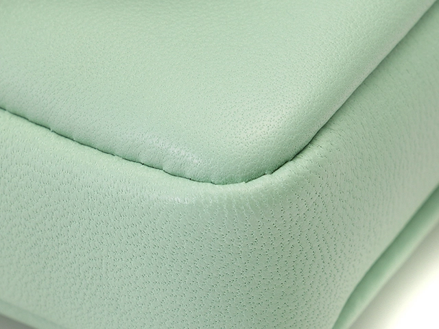 FENDI フェンディ ショルダーバッグ モンスター マイクロバゲット ライトグリーン レザー 8M0354【472】HA