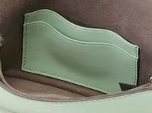 FENDI　フェンディ　ショルダーバッグ　モンスター　マイクロバゲット　ライトグリーン　レザー　8M0354【472】HA