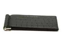 SAINTLAURENT サンローラン ビルクリップウォレット ブラック クロコ型