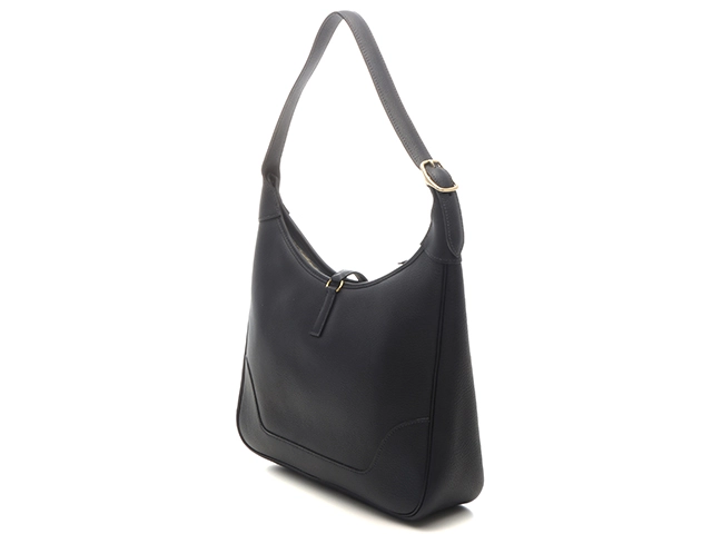 HERMES エルメス トリム31 ショルダーバッグ トリヨンクレマンス  ネイビー ゴールド金具 □A刻印【472】AH
