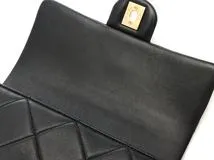 CHANEL　シャネル　ミニマトラッセ２０　チェーンショルダー　ブラック/ＧＰ　カーフスキン【472】RKT