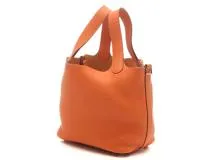 HERMES エルメス ピコタンロックPM オレンジ シルバー金具【431