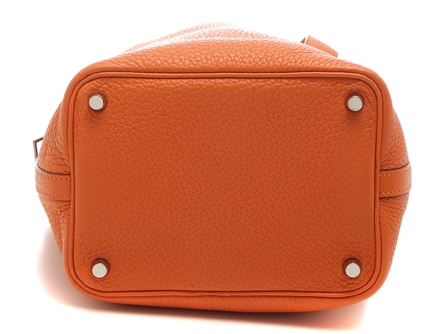 HERMES　エルメス　ピコタンロックPM 　オレンジ　シルバー金具【431】2143200645843