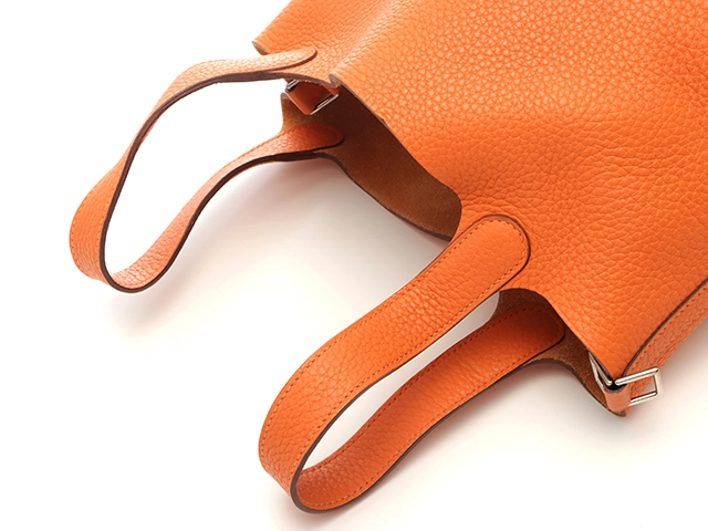 HERMES　エルメス　ピコタンロックPM 　オレンジ　シルバー金具【431】2143200645843