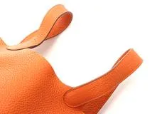 HERMES　エルメス　ピコタンロックPM 　オレンジ　シルバー金具【431】2143200645843