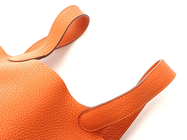 HERMES　エルメス　ピコタンロックPM 　オレンジ　シルバー金具【431】2143200645843