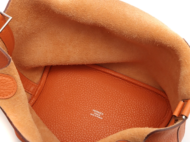 HERMES　エルメス　ピコタンロックPM 　オレンジ　シルバー金具【431】2143200645843