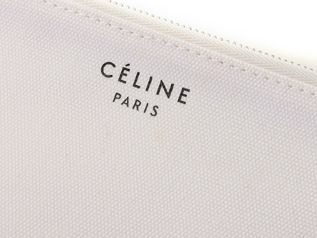 CELINE セリーヌ メイドイントート バッグ キャンバス/カーフ ホワイト