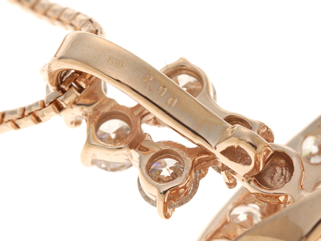 LA SOMA ラ・ソマ 貴金属・宝石 ネックレス K18ピンクゴールド ダイヤモンド2.90ct 9.9g 【205】の購入なら「質」の