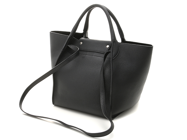 CELINE　セリーヌ　ビッグバッグスモールロングストラップ　ブラック　カーフ　2WAYバッグ　189313A4T　【436】　 2143300167177