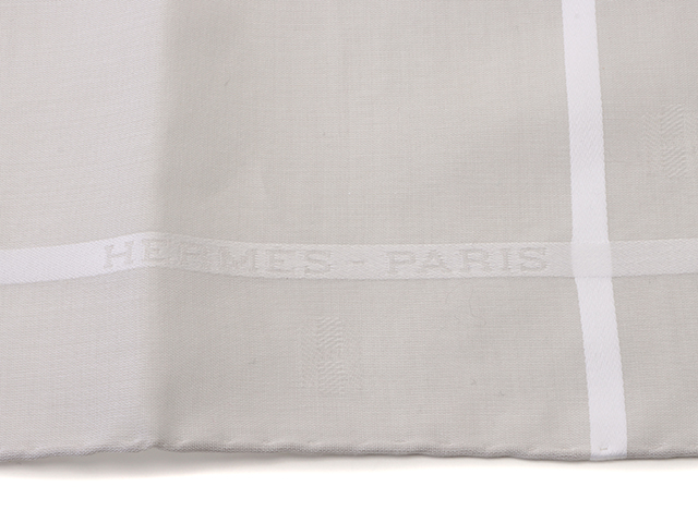 HERMES エルメス ハンカチーフ グレー コットン【460】2143300168419