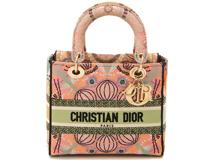 DIOR　ディオール　レディーディオール　LADYDーLITEミディアムバッグ　ピンク　キャンバス　M0565ORLEM885【432】 2143300172621